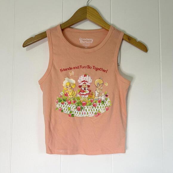 Tops - Strawberry Shortcake Orange Sleeveless Crop Top Tank Women's XS